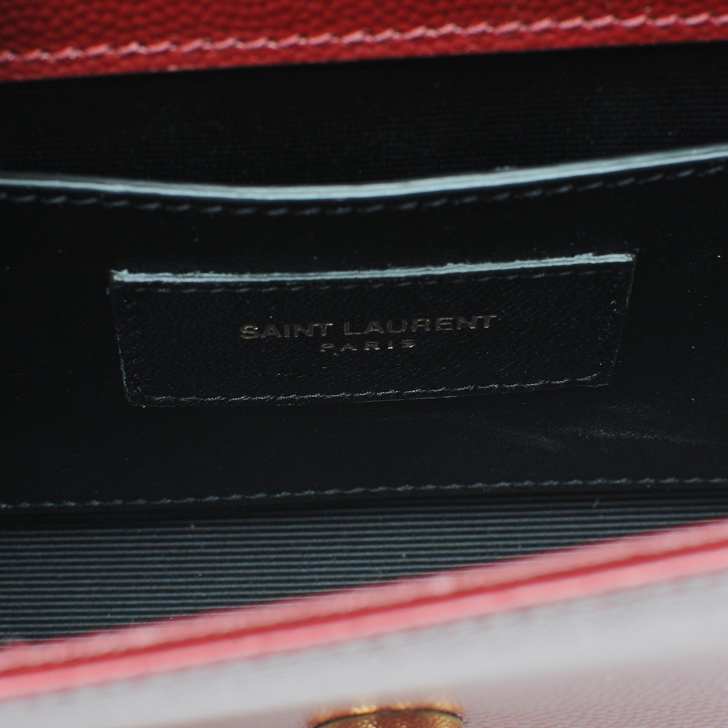 Saint Laurent Grain De Poudre Small Monogram Kate Satchel Oxblood 7 of 7