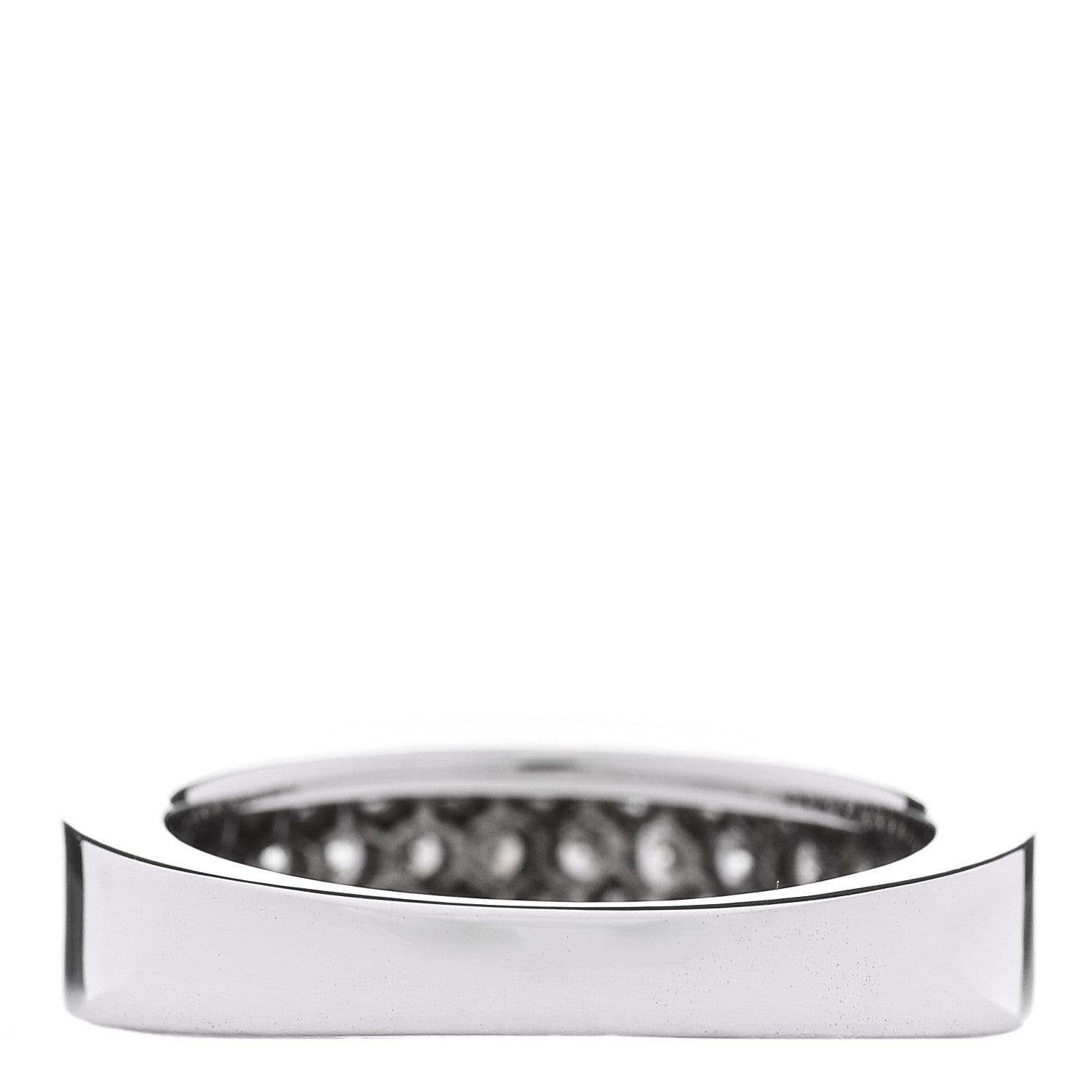 Parker & West by FASHIONPHILE 18K White Gold Diamond .92ctw Three Row Half Band Ring 51 5.75 3 of 4