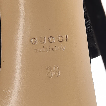 Gucci Kid Scamosciato Mesh Bette Sandals 38 Black 8 of 9