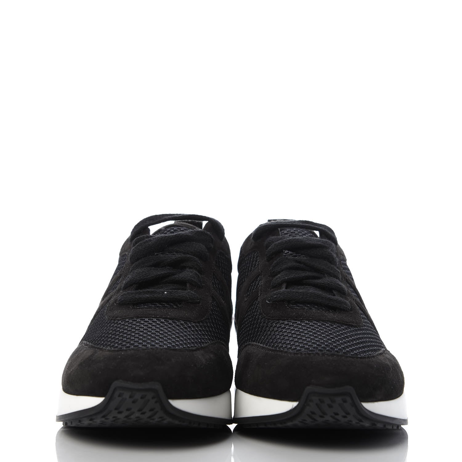 Hermes Suede Mesh Starter Sneakers 38 Black 2 of 9
