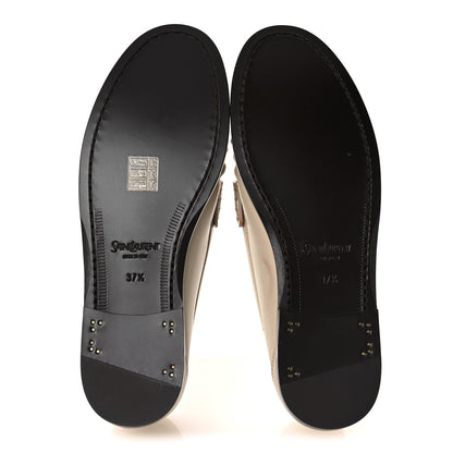 Saint Laurent Calfskin Penny Loafers 37.5  Crema Soft 7 of 12