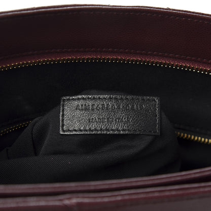 Saint Laurent Grain de Poudre Matelasse Chevron Medium Tribeca Shopping Bag Rouge Legion 8 of 9
