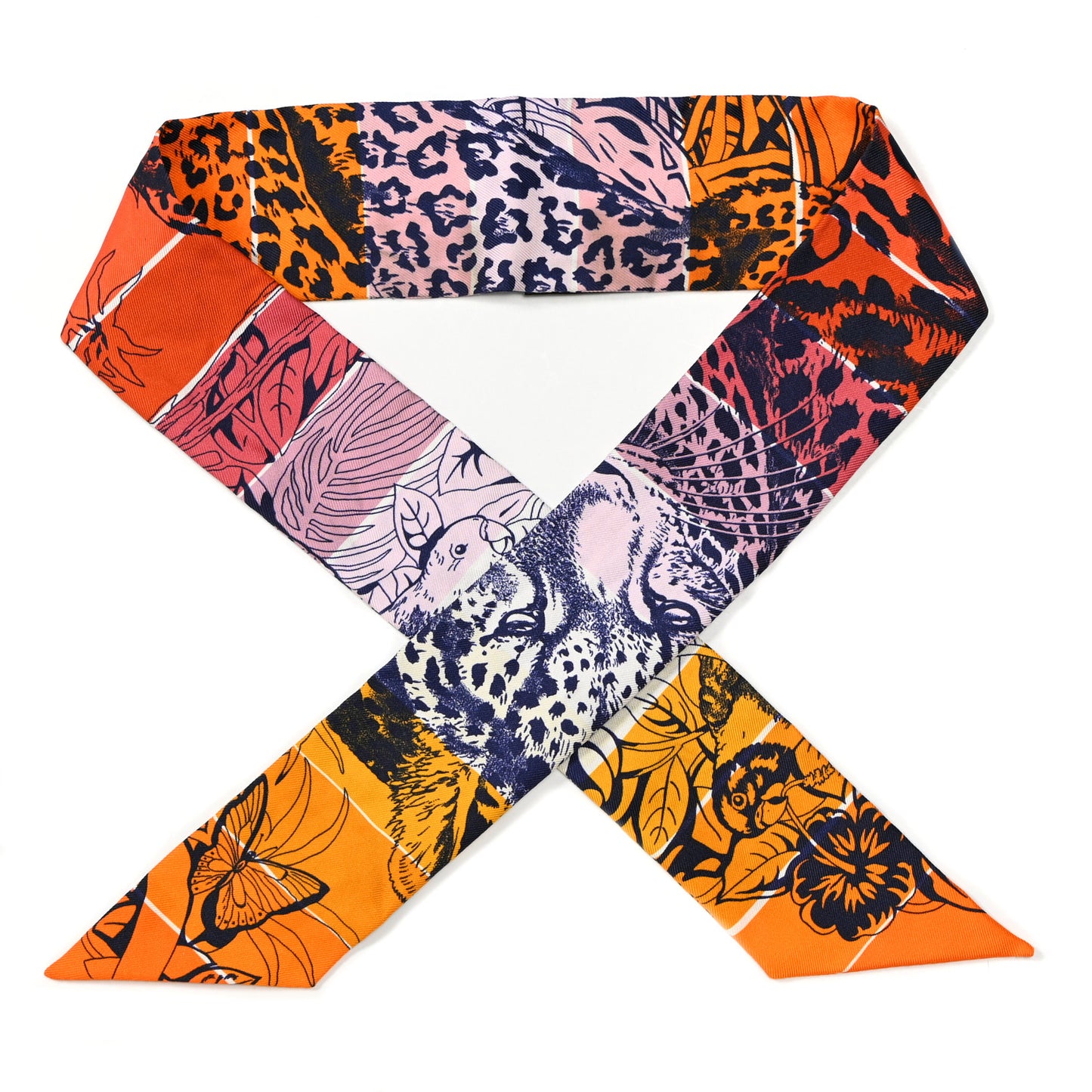 Silk Jungle Love Rainbow Twilly Orange