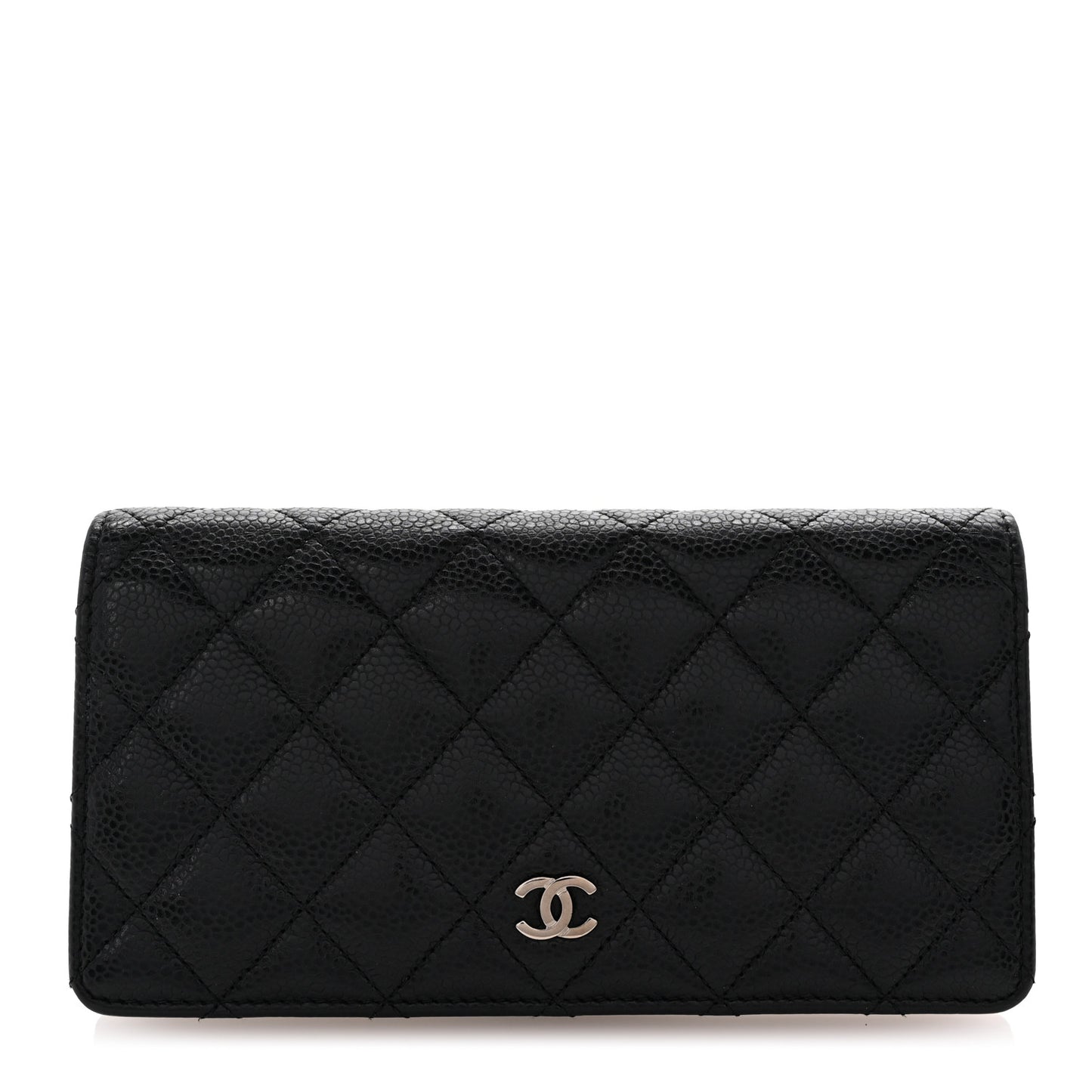 Caviar Quilted Yen Wallet Black
