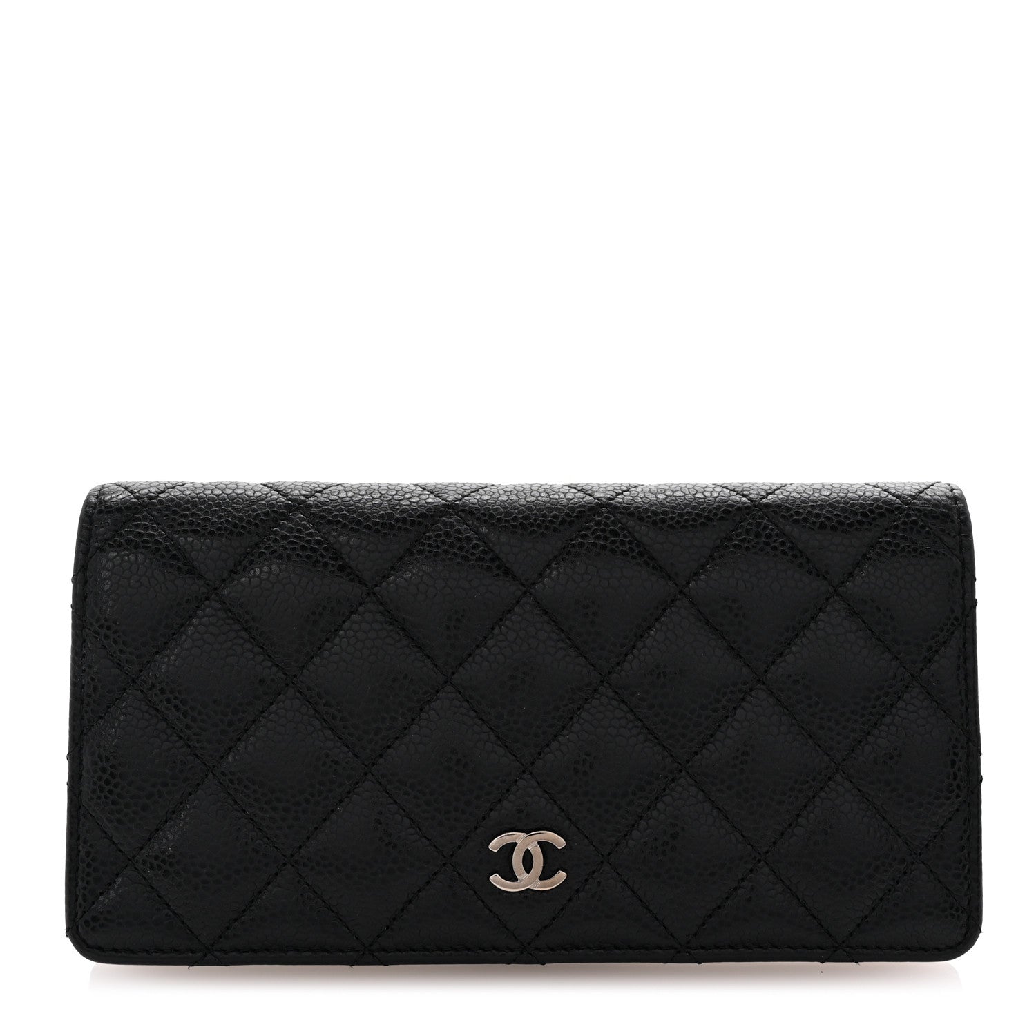 Chanel Caviar Quilted Yen Wallet Black 1 of 8