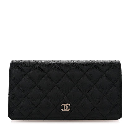 Chanel Caviar Quilted Yen Wallet Black 1 of 8