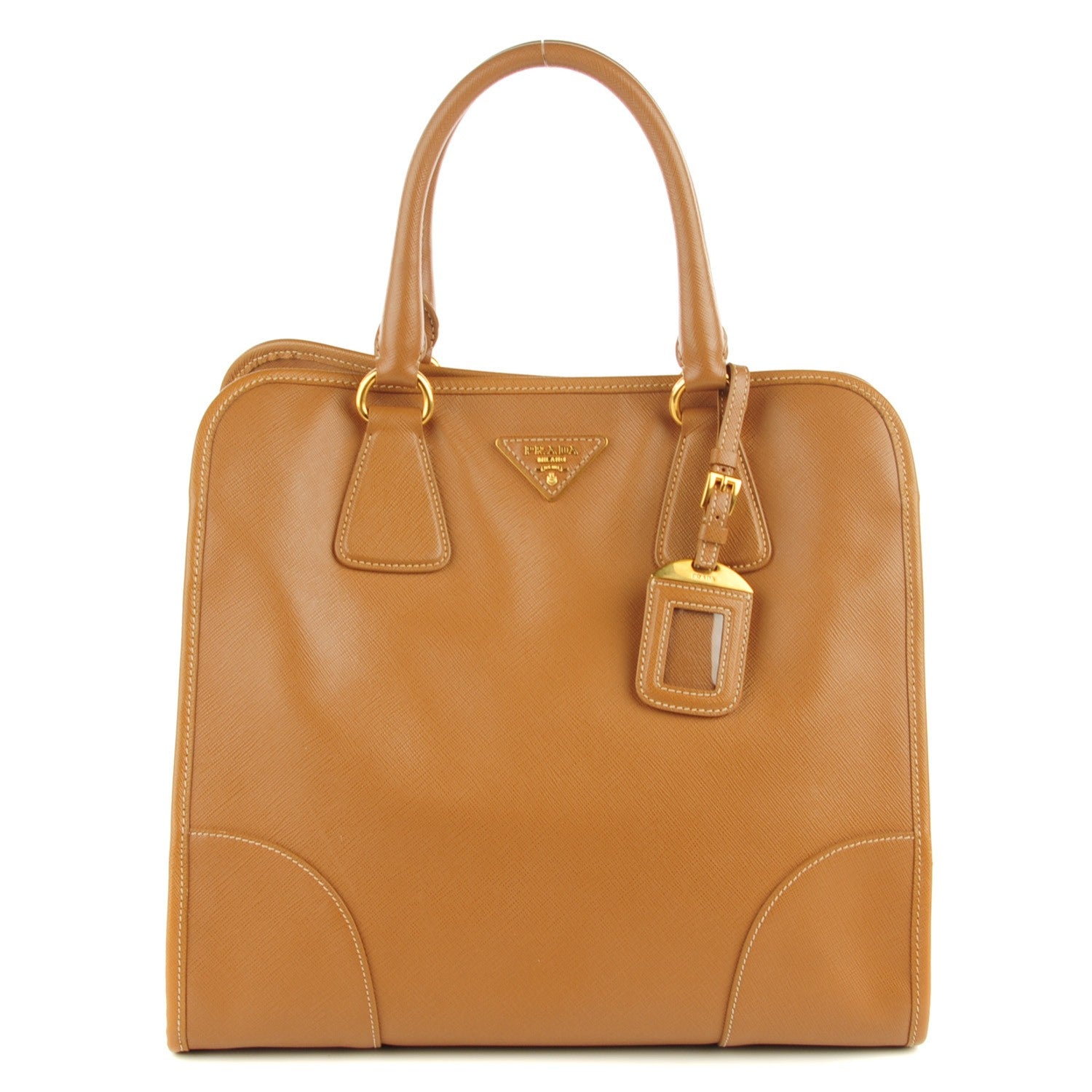 Prada Saffiano Lux Shopping Tote Caramel 1 of 9