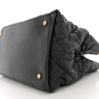 Chanel Calfskin Quilted Small Chain Me Tote Black 11 of 12