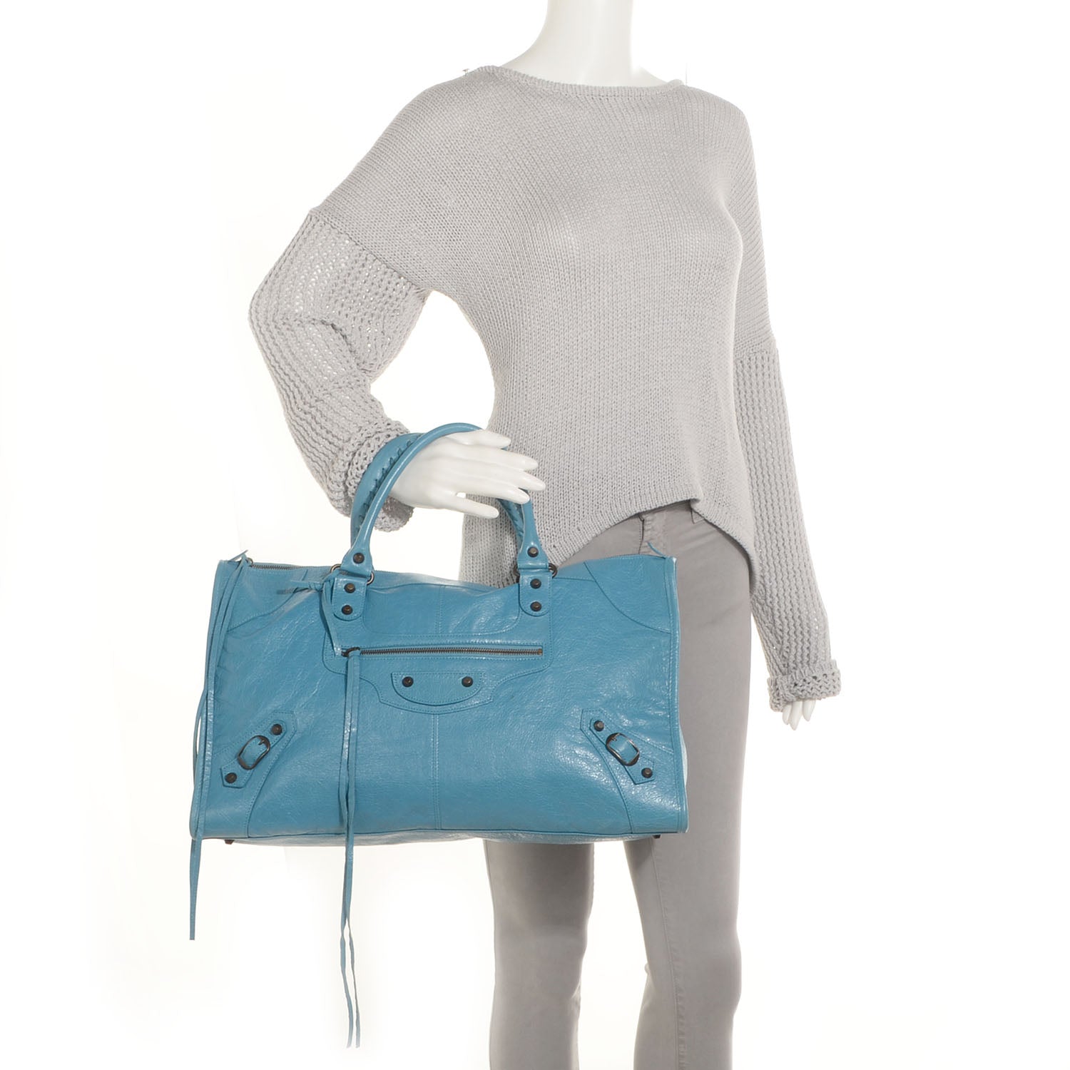 Balenciaga Agneau Work Bleu Indigo 2 of 11