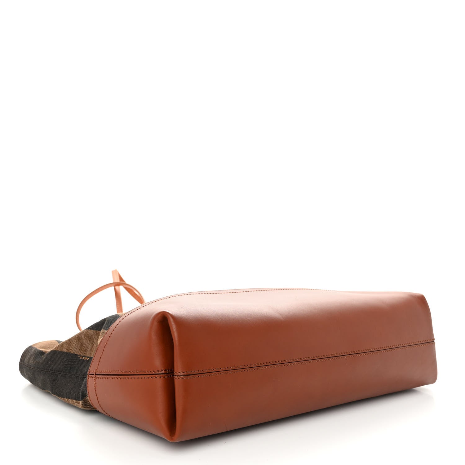 Fendi Pequin Cuoio Vegetale Medium Roll Tote Tobacco Cuoio Miele 4 of 9