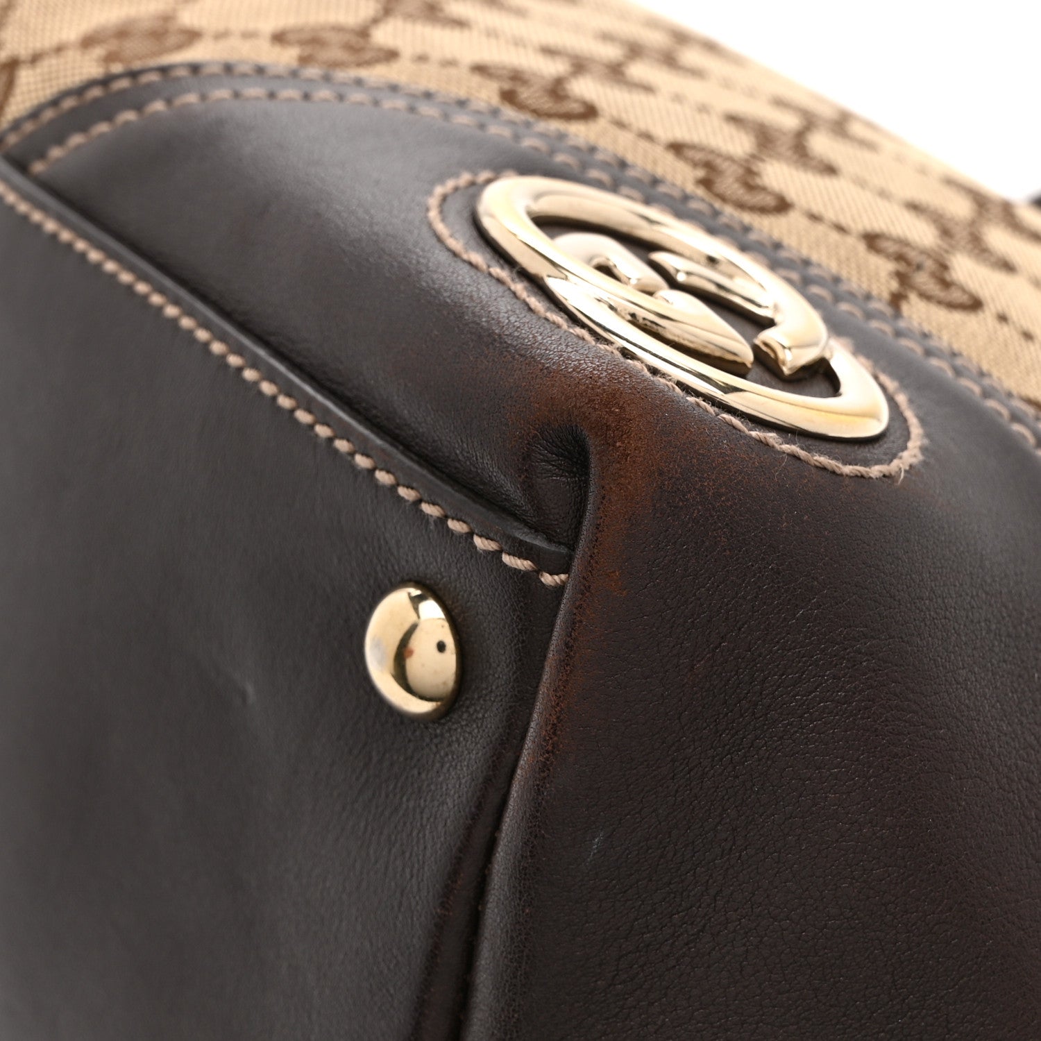 Gucci Monogram Medium New Britt Tote Brown 15 of 15