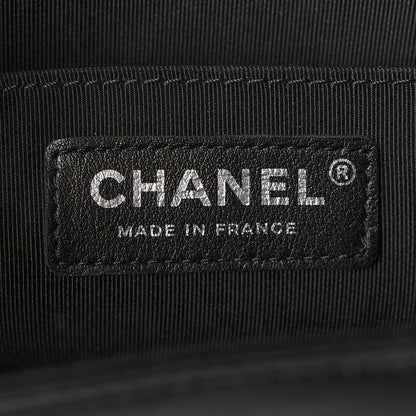 Chanel Metallic Crumpled Goatskin Medium Boy Flap Black Gold 6 of 11