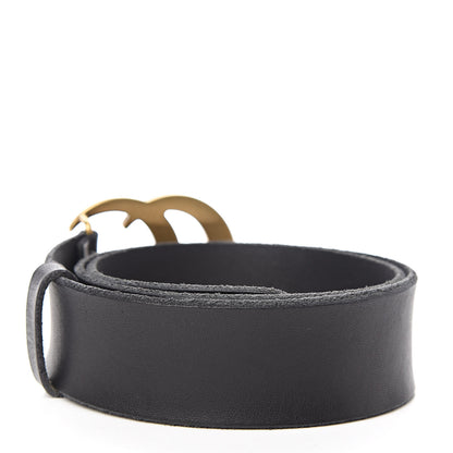 Gucci Faded Calfskin Double G 40mm Belt 75 30 Black 3 of 6