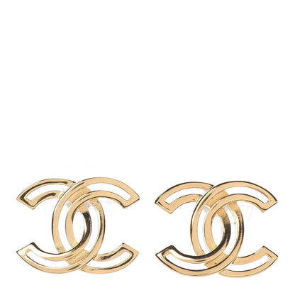 Chanel Metal Obazine CC Earrings Gold 1 of 4