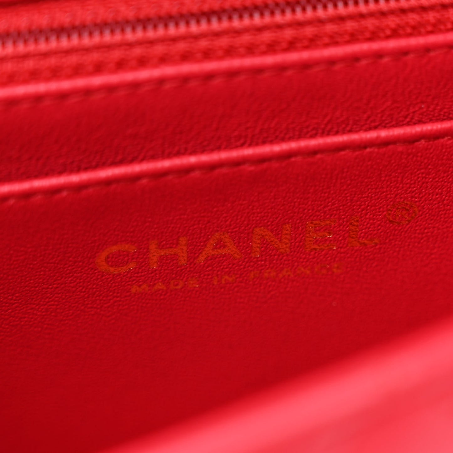 Lambskin Quilted Mini Rectangular Flap Dark Red