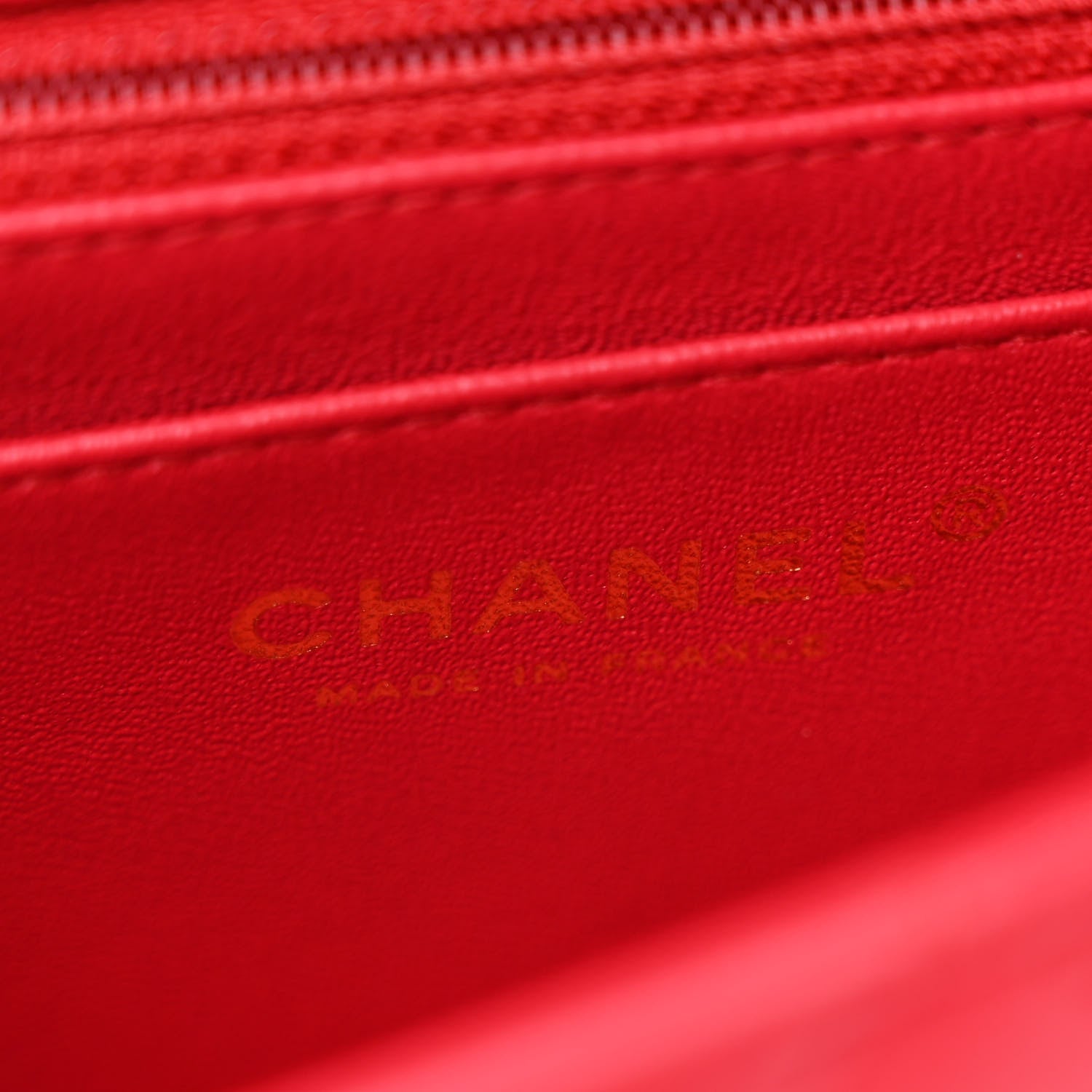 Chanel Lambskin Quilted Mini Rectangular Flap Dark Red 6 of 12