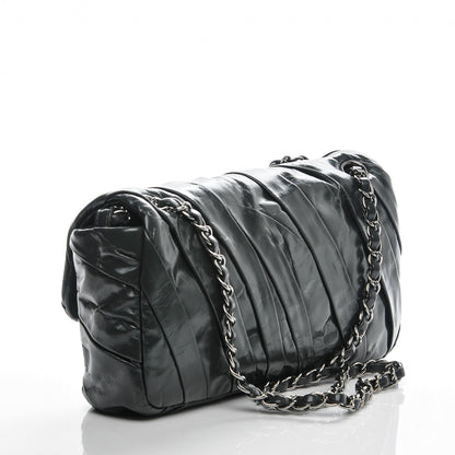 Chanel Glazed Calfskin Medium Twisted Flap Dark Grey 3 of 7