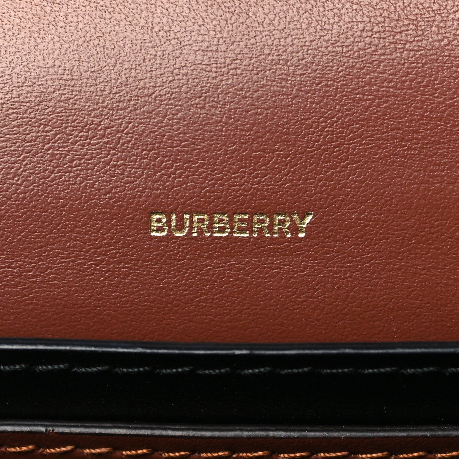 Burberry E-Canvas Monogram Stripe Hackberry Crossbody Bag Bridle Brown 6 of 6