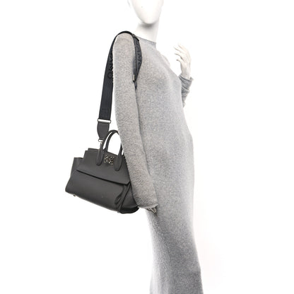Salvatore Ferragamo Calfskin Medium Studio Soft Bag Grey 2 of 9
