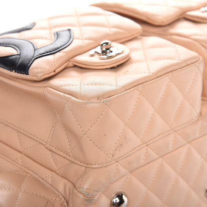 Chanel Calfskin Quilted Large Cambon Multipocket Reporter Beige Black 11 of 15
