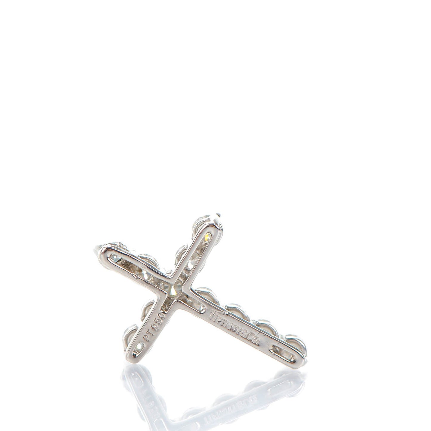 Platinum Diamond Small Cross Pendant