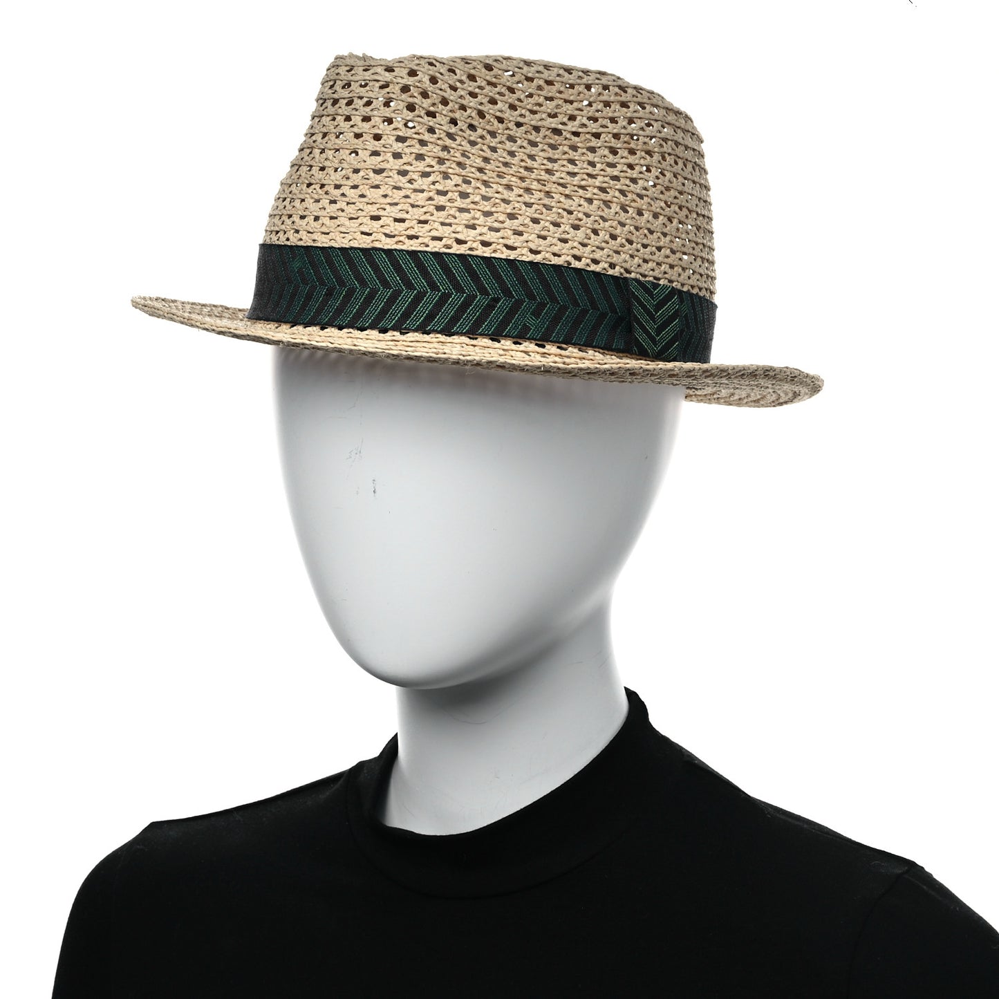 Braided Raffia Chevrons H Enzo Hat 59 Naturel