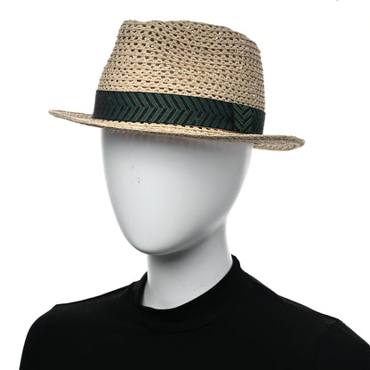 Hermes Braided Raffia Chevrons H Enzo Hat 59 Naturel 2 of 9