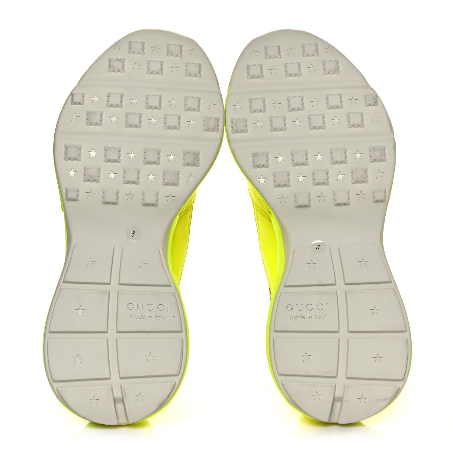 Gucci Calfskin Mens Rhyton Sneakers 8 Yellow Fluo 5 of 8