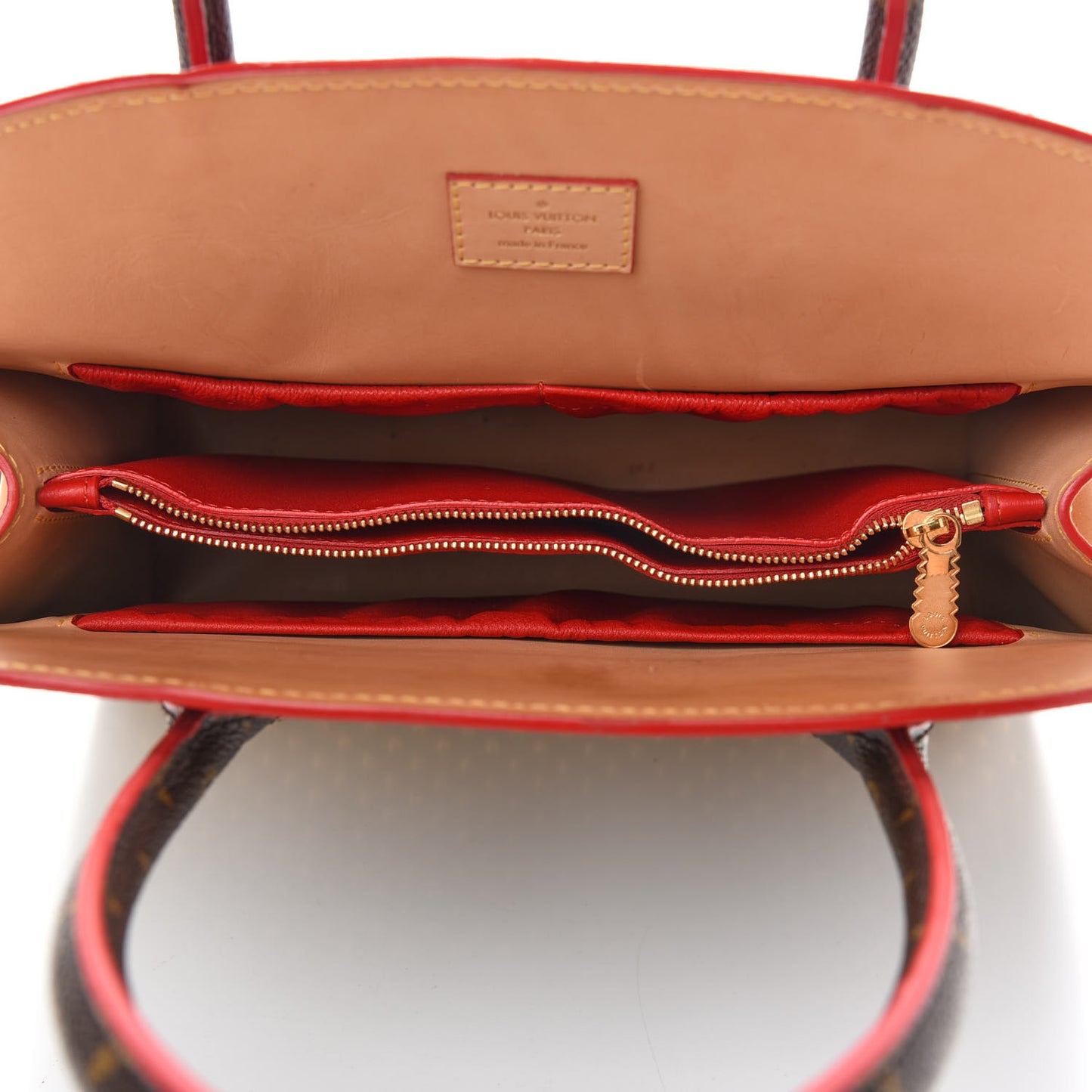 Monogram Calf Hair Spikes Iconoclasts Christian Louboutin Tote Red