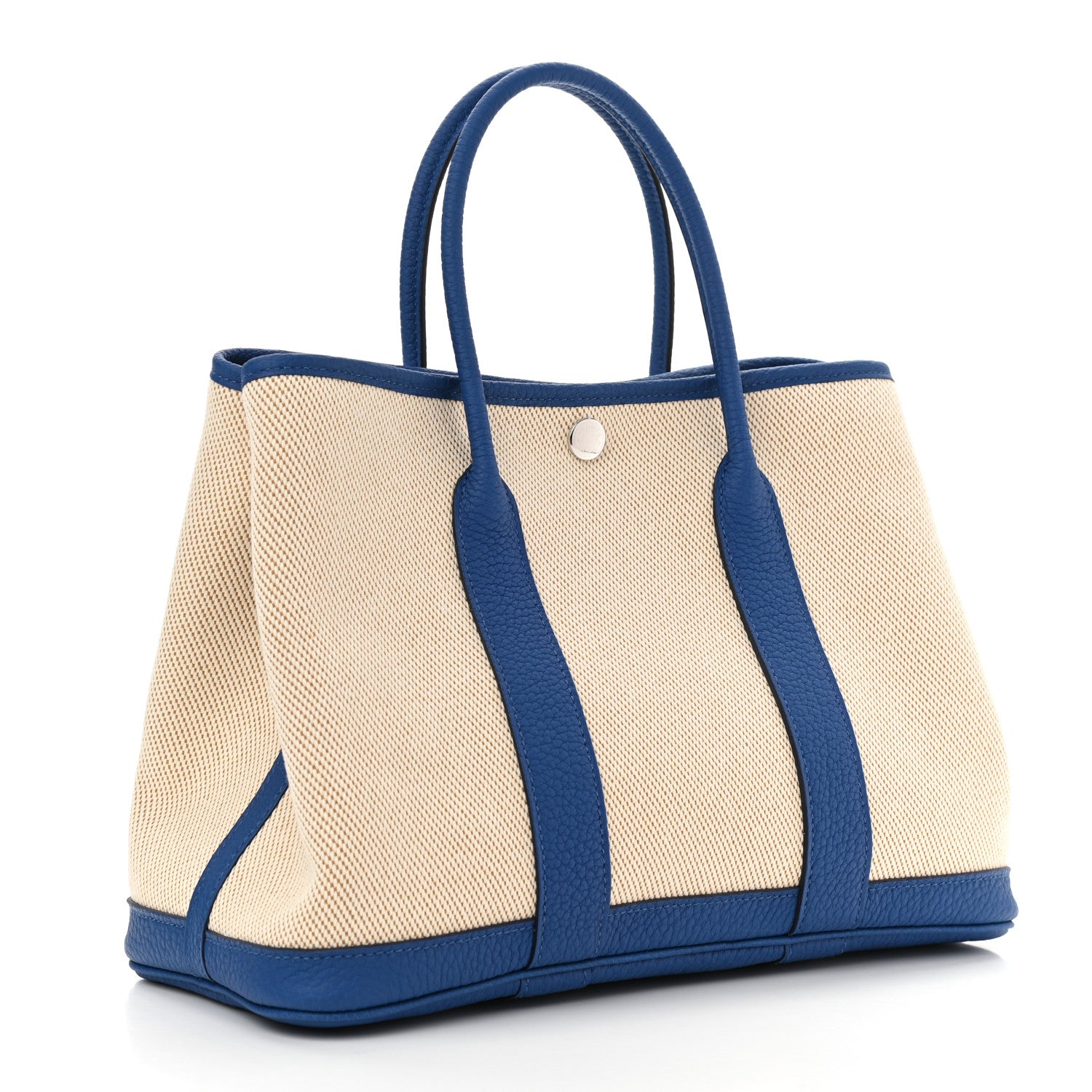 Hermes Twill H Negonda Garden Party 30 TPM Tote Ecru Desert Bleu France 3 of 11