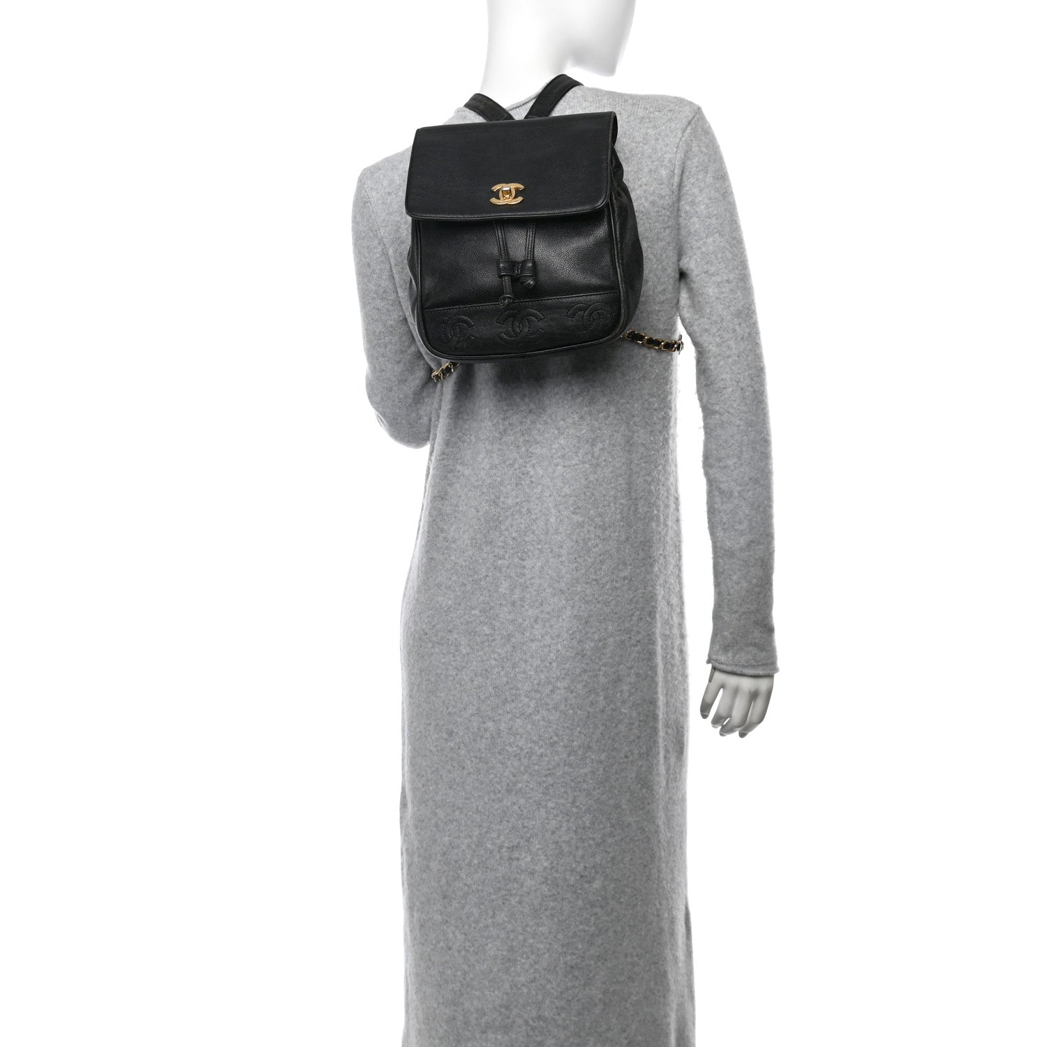 Chanel Caviar CC Backpack Black 2 of 19