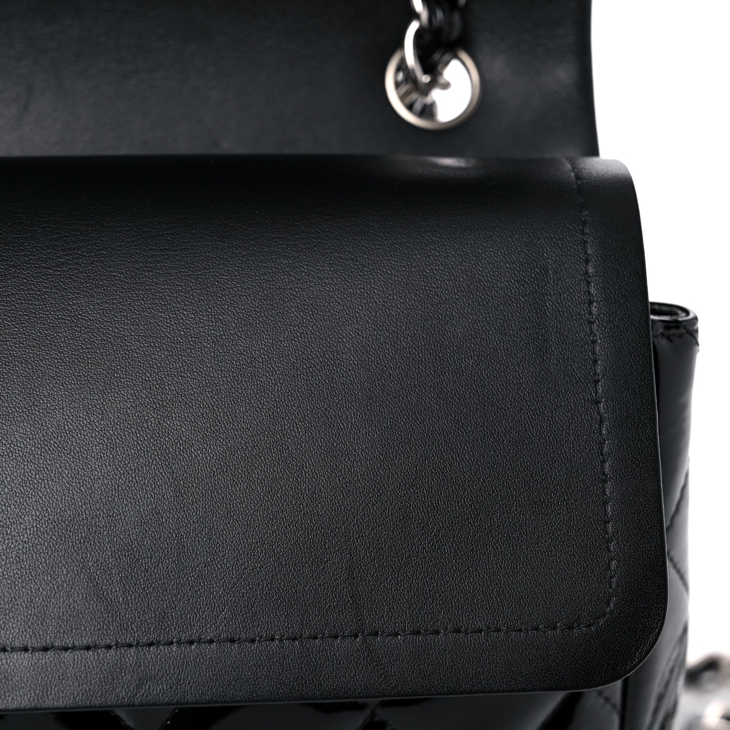 Chanel Patent Quilted Jumbo Double Flap Black 12 of 16