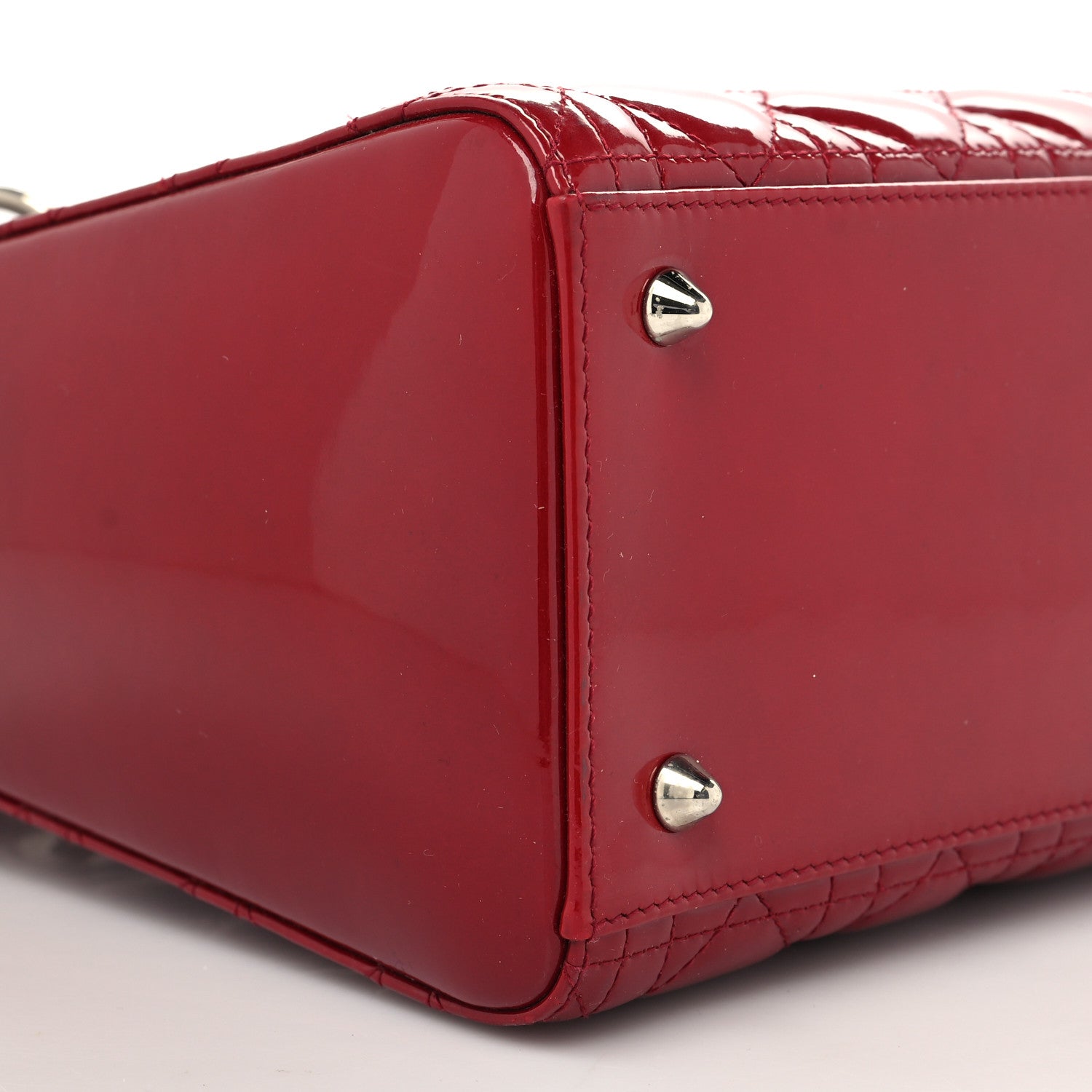 Christian Dior Patent Cannage Medium Lady Dior Red 9 of 10