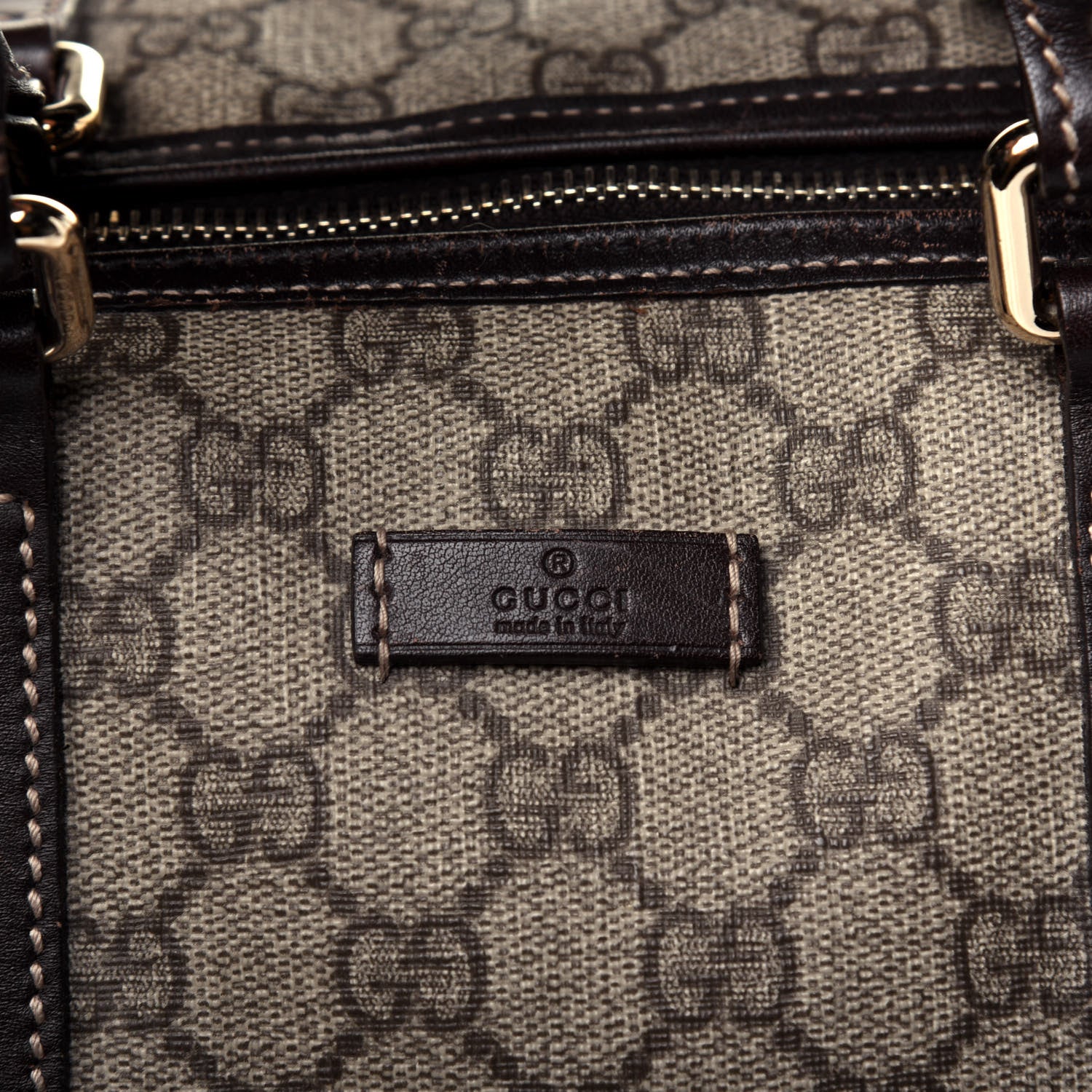 Gucci GG Plus Monogram Large Carry On Duffle Bag Brown 17 of 23
