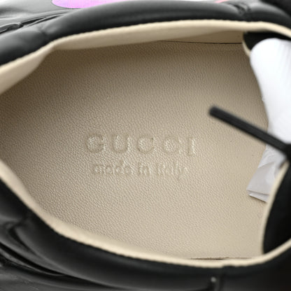 Gucci Calfskin Iridescent Logo Womens Rhyton Sneakers 37.5 Black 8 of 13