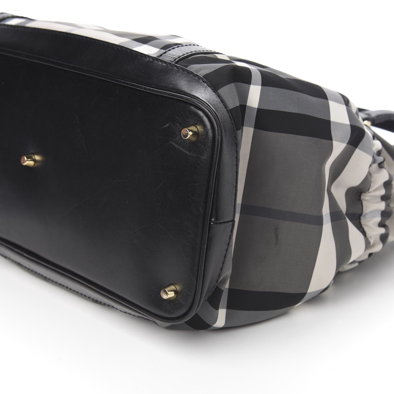 Burberry Nylon Beat Check Diaper Bag Black 8 of 9