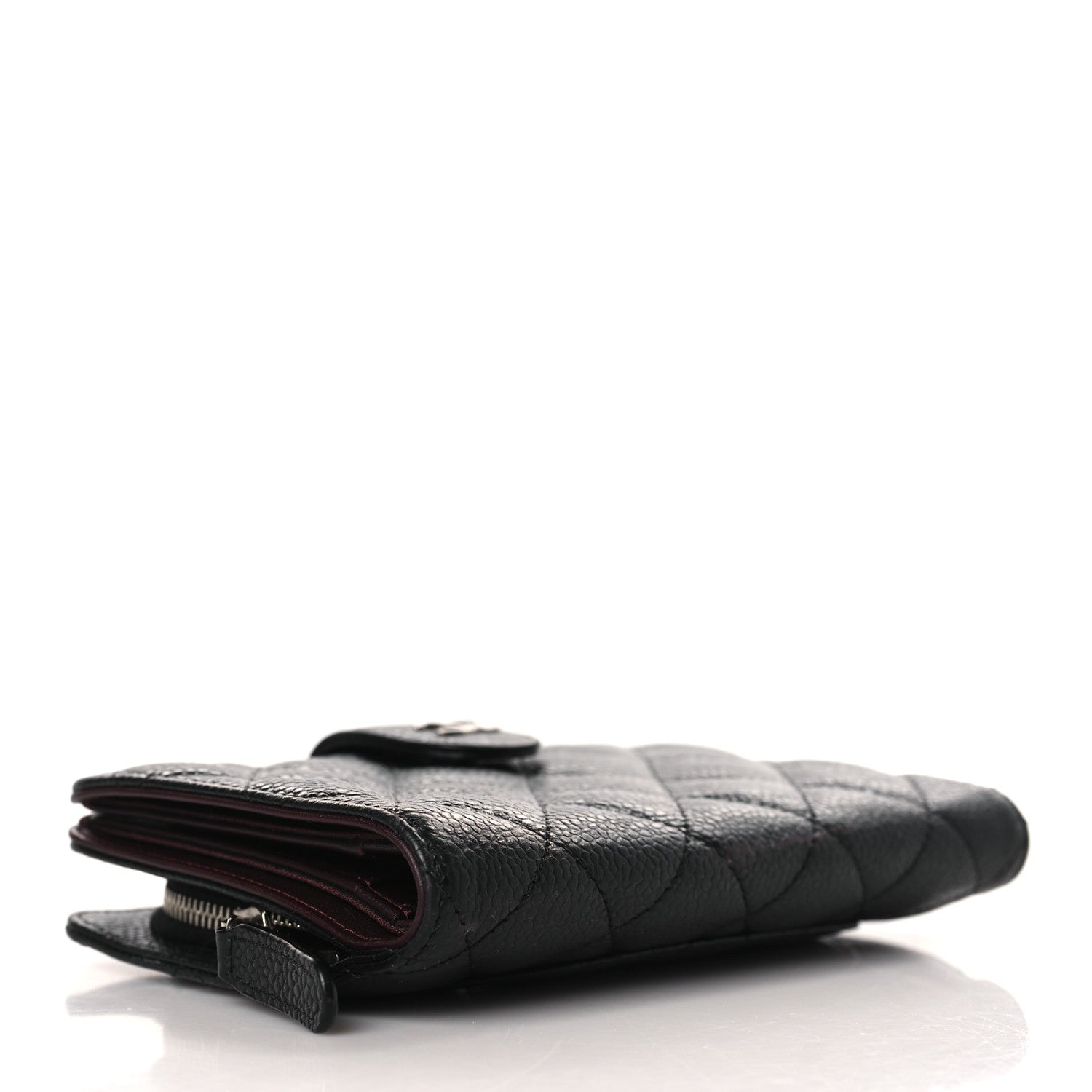 Chanel Caviar Quilted CC French Wallet Black 4 of 6