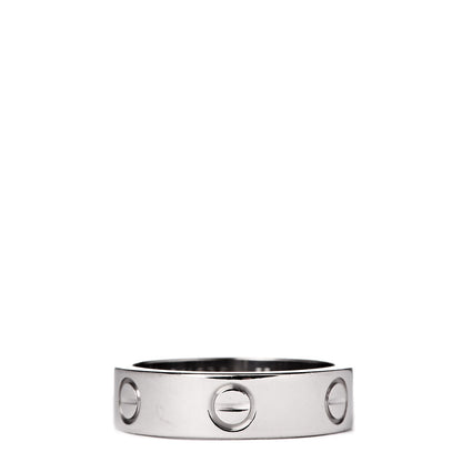 Cartier 18K White Gold 5.5mm LOVE Ring 55 7.25 1 of 4