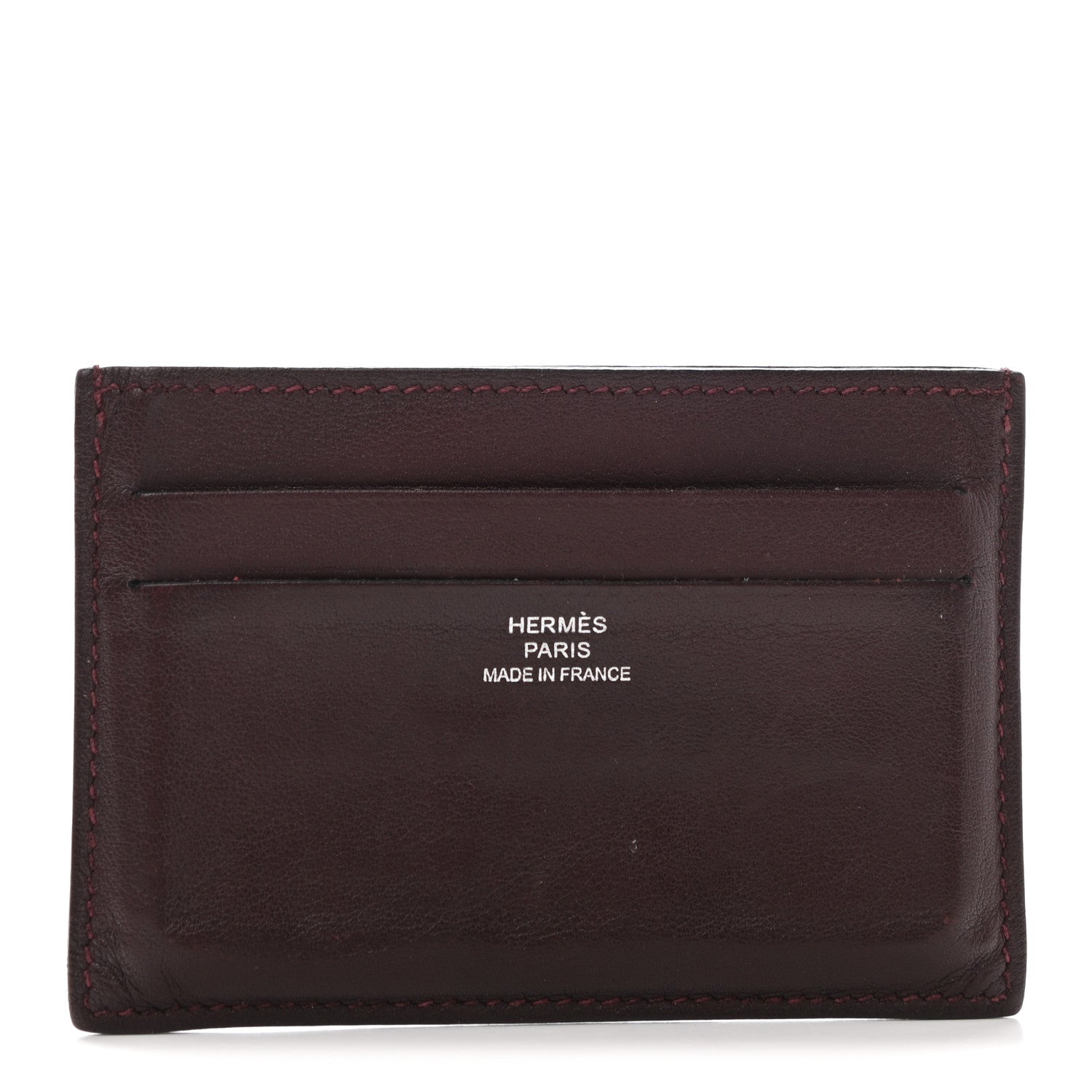 Hermes Swift Citizen Twill Card Case Prune 1 of 8