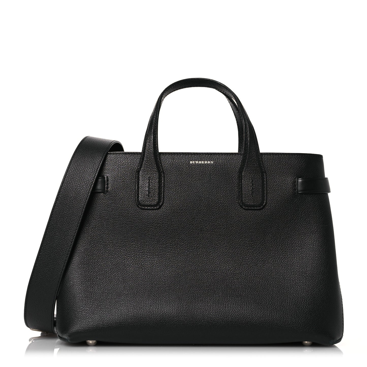 Derby Calfskin Vintage Check Medium Banner Tote Black