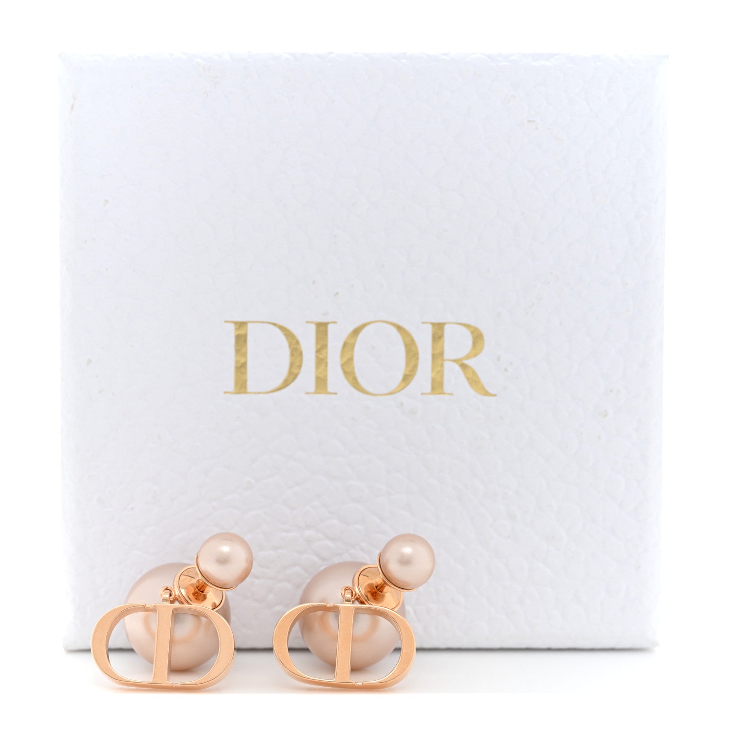 Christian Dior Metal Pearl Tribales Earrings Pink Gold 6 of 6