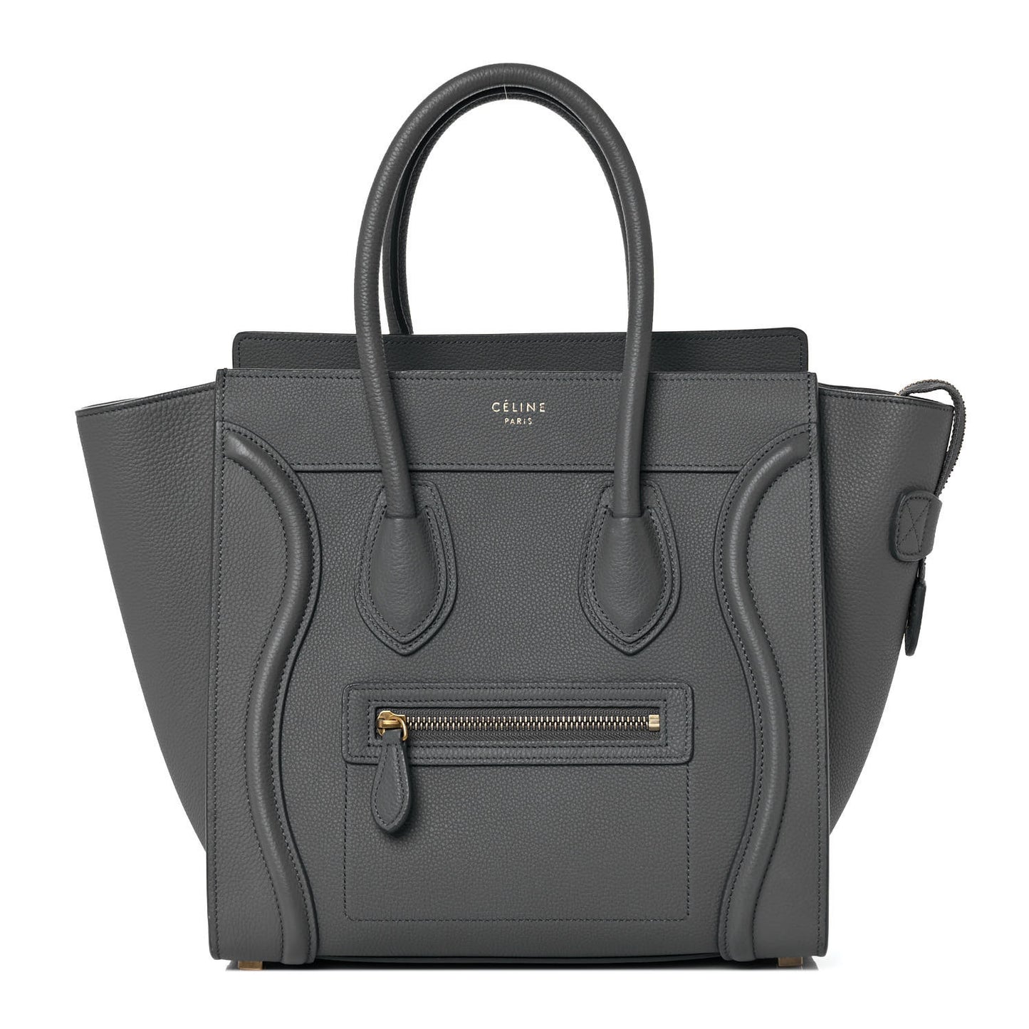 Baby Drummed Calfskin Micro Luggage Kohl