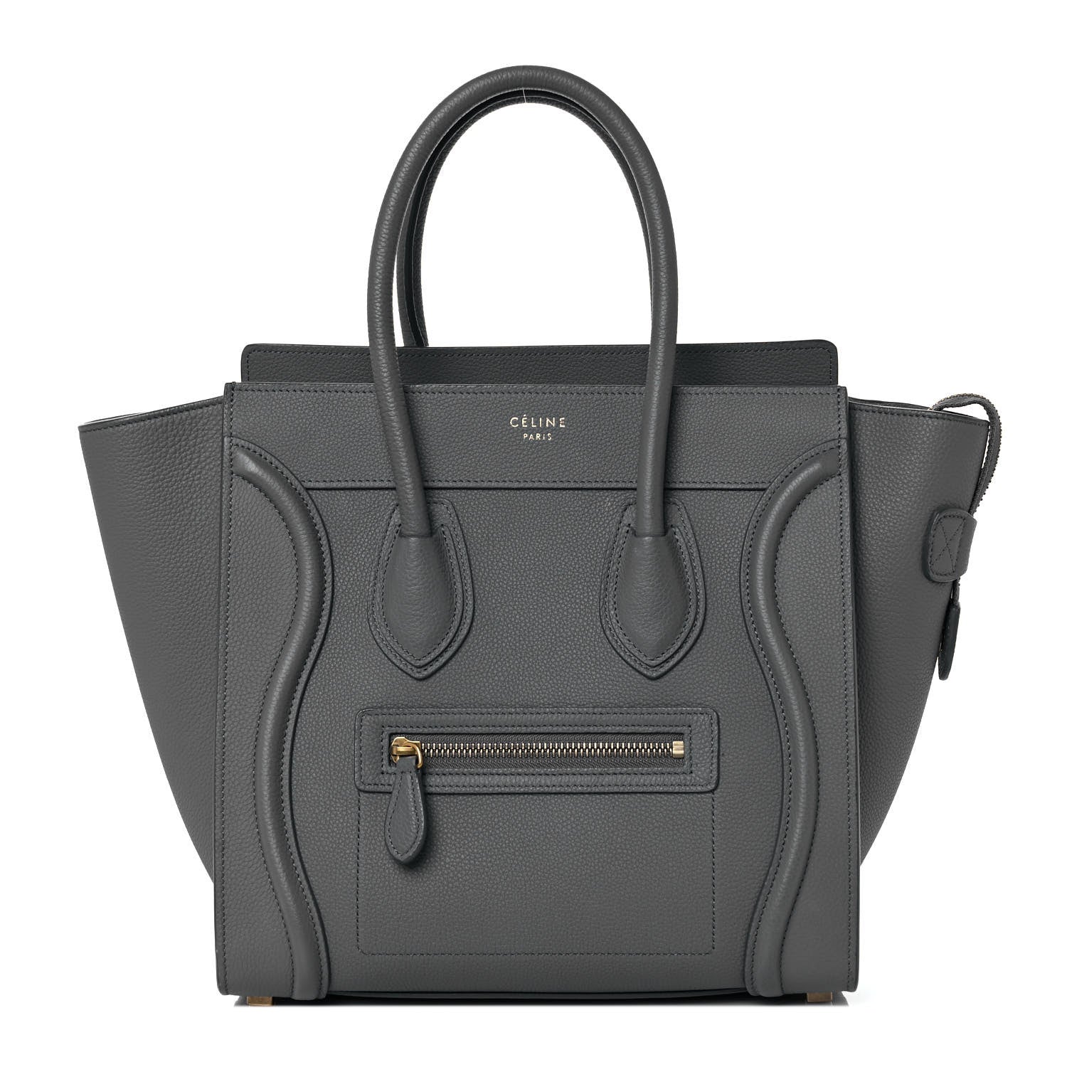 Celine Baby Drummed Calfskin Micro Luggage Kohl 1 of 9