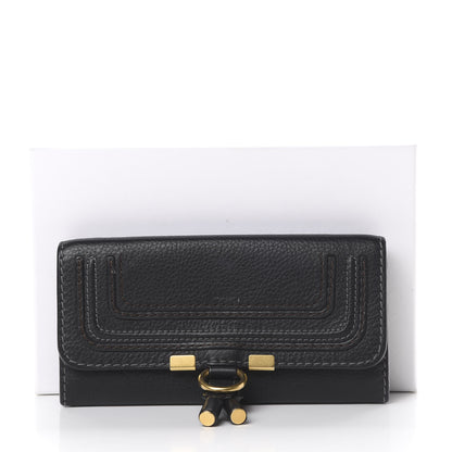 Chloe Calfskin Marcie Continental Flap Wallet Black 10 of 10