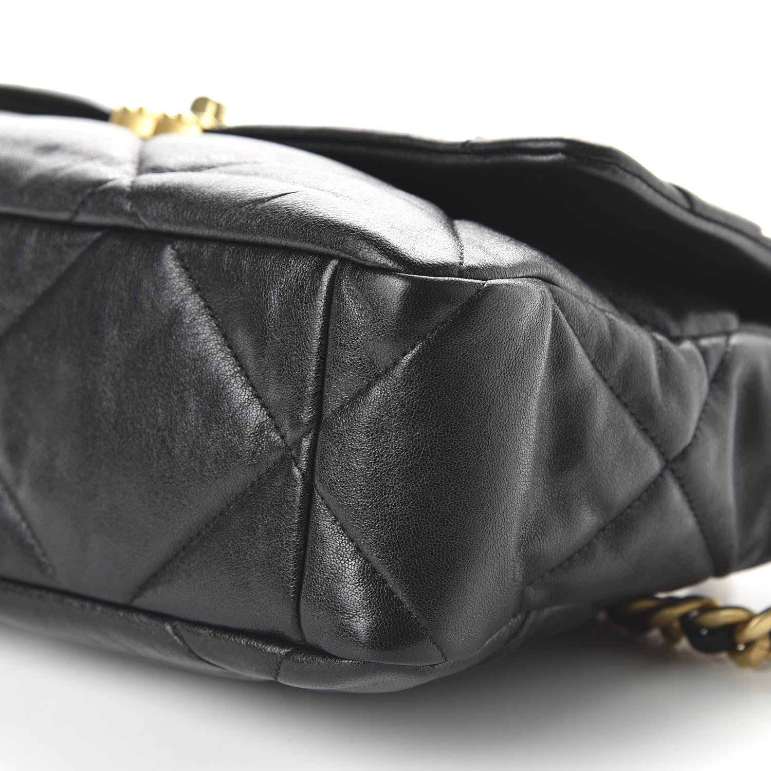 Chanel Lambskin Quilted Large 19 Flap Black 7 of 11