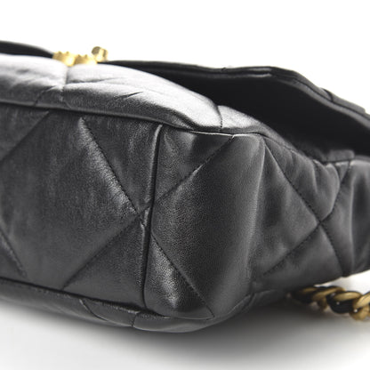 Chanel Lambskin Quilted Large 19 Flap Black 7 of 11