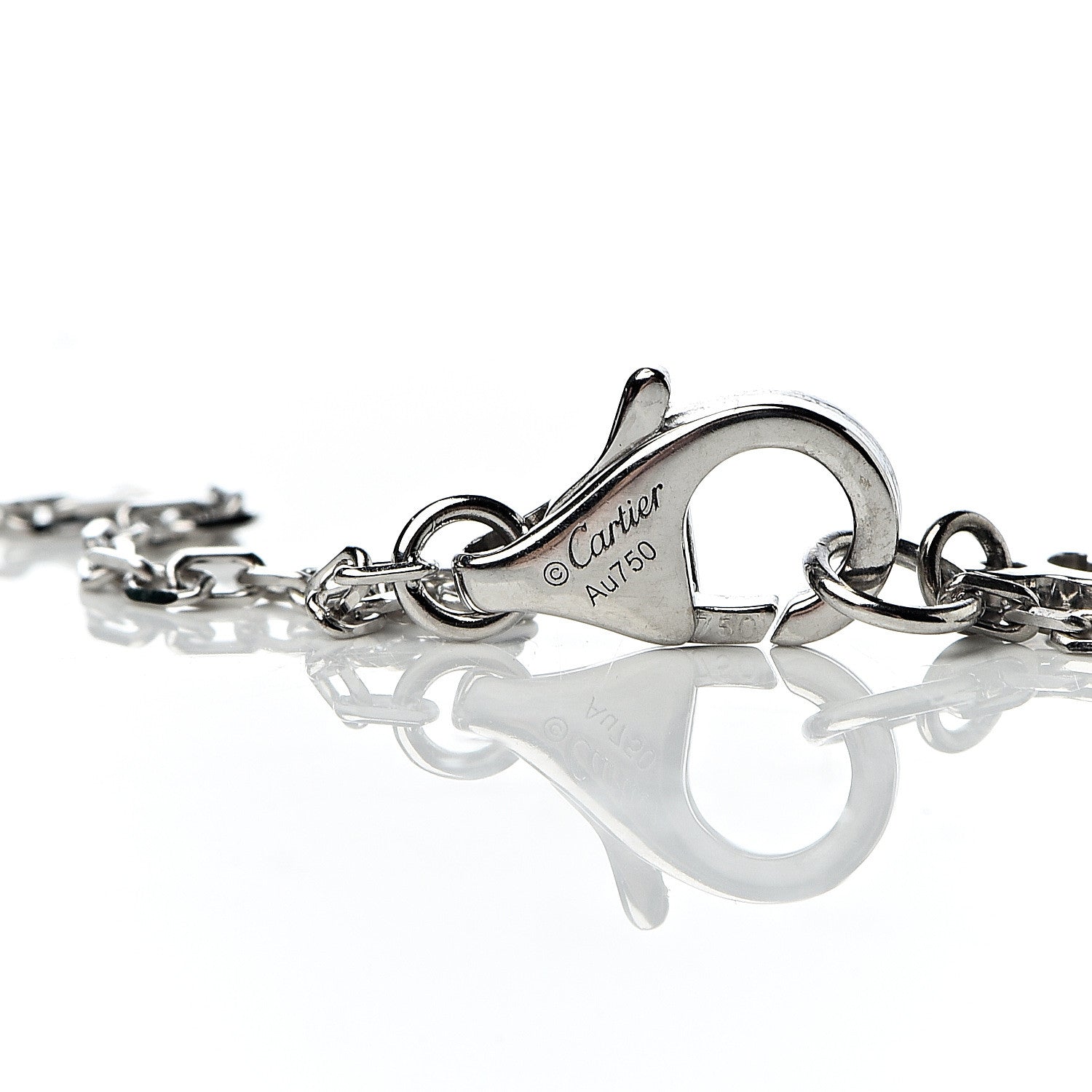 Cartier 18K White Gold Diamond LM D'Amour Pendant Necklace 6 of 7