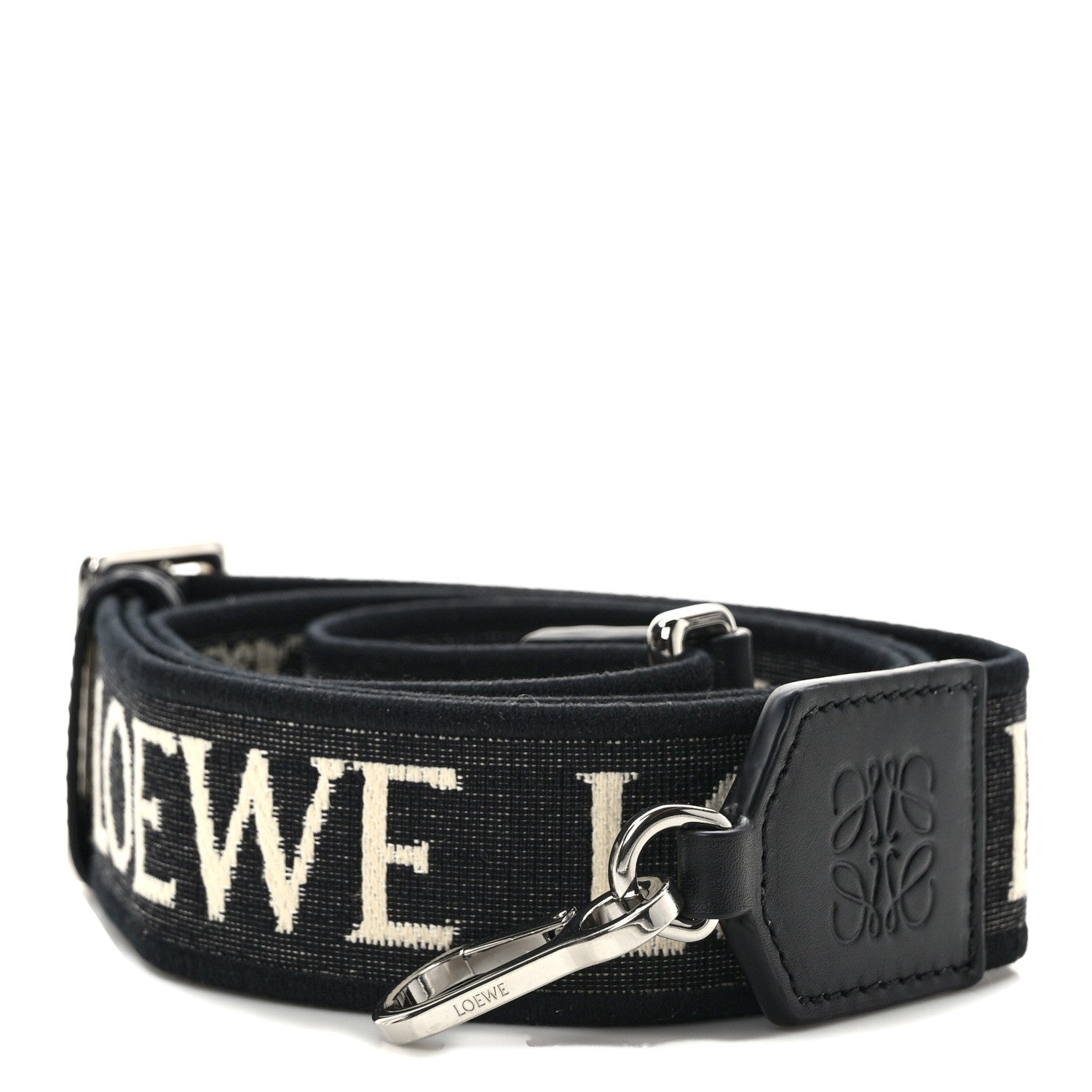 Loewe Calfskin Jacquard Anagram Strap Navy Black 1 of 4