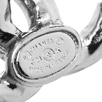 Chanel Ruthenium Crystal CC Earrings 4 of 4
