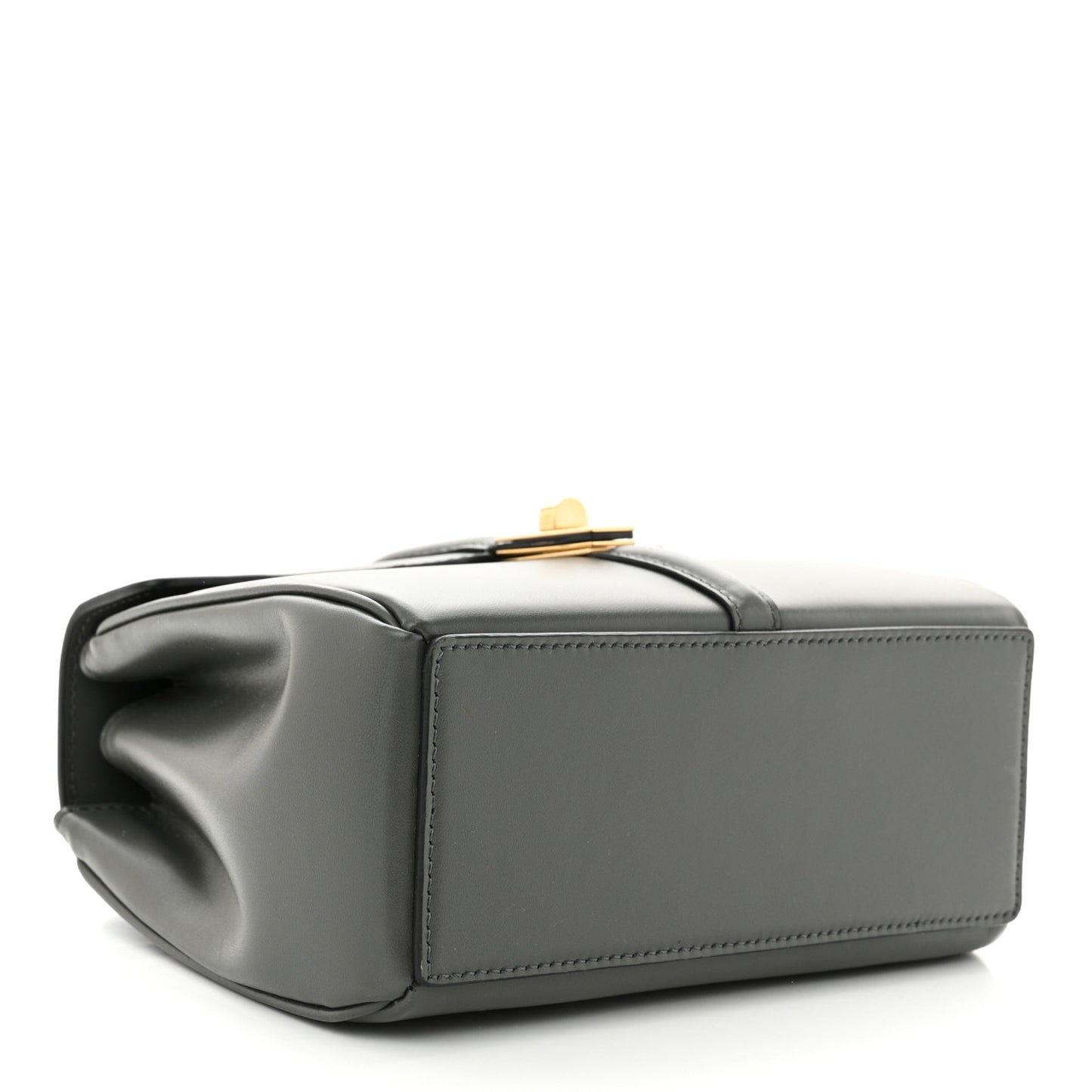 Satinated Calfskin Mini 16 Top Handle Bag Grey